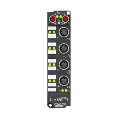 EtherCAT P Box, 1-channel communication interface, serial, RS232/RS422/RS485, M12