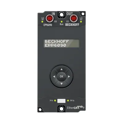 EtherCAT P Box, display with navigation switch, operating hours counter
