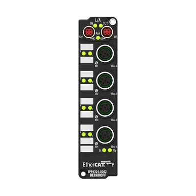 EtherCAT P Box, 4-channel communication interface + 4-channel digital input, IO-Link, master, Class A, M12