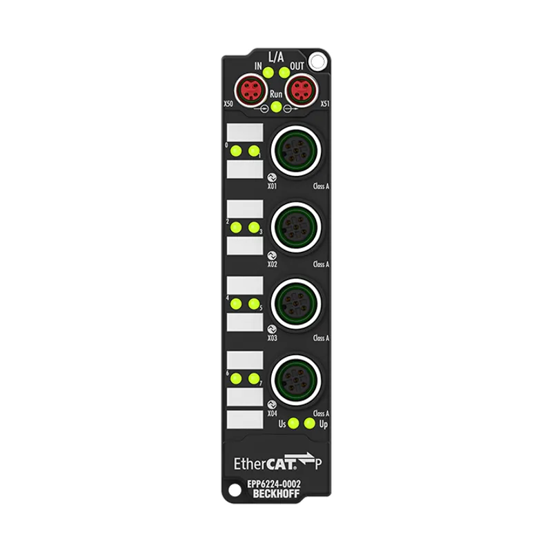 EtherCAT P Box, 4-channel communication interface + 4-channel digital input, IO-Link, master, Class A, M12