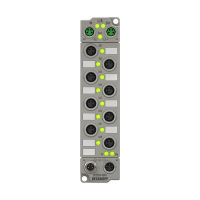 Beckhoff ER2338-0001 – EtherCAT Box, 8-channel digital combi, 24 V DC, 10 µs, 0.5 A, M8, zinc die-cast Beckhoff ER2338-0001 – EtherCAT Box, 8-channel digital combi, 24 V DC, 10 µs, 0.5 A, M8, zinc die-cast