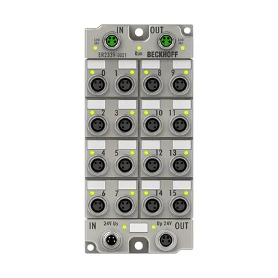 Beckhoff ER2339-0021 – EtherCAT Box, 16-channel digital combi, 24 V DC, 3 ms, 0.5 A, M8, zinc die-cast Beckhoff ER2339-0021 – EtherCAT Box, 16-channel digital combi, 24 V DC, 3 ms, 0.5 A, M8, zinc die-cast