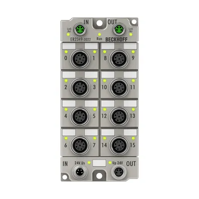 Beckhoff ER2349-0022 – EtherCAT Box, 16-channel digital combi, 24 V DC, 10 µs, 0.5 A, M12, zinc die-cast Beckhoff ER2349-0022 – EtherCAT Box, 16-channel digital combi, 24 V DC, 10 µs, 0.5 A, M12, zinc die-cast