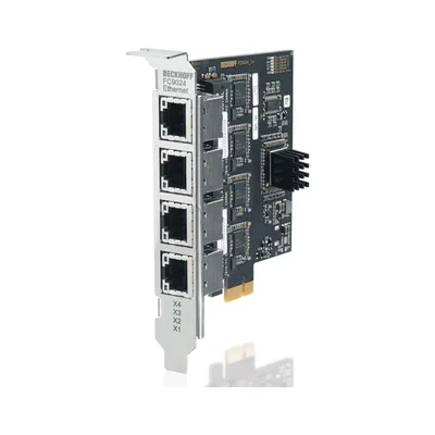 Beckhoff FC9024 – Gigabit Ethernet card, 4 channels, PCIe® x1 Beckhoff FC9024 – Gigabit Ethernet card, 4 channels, PCIe® x1