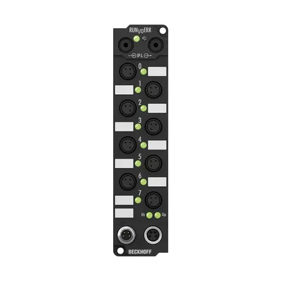 Beckhoff IE2300 – Extension Box, 4-channel digital input + 4-channel digital output, 24 V DC, 3 ms, 0.5 A, Ø8 Beckhoff IE2300 – Extension Box, 4-channel digital input + 4-channel digital output, 24 V DC, 3 ms, 0.5 A, Ø8