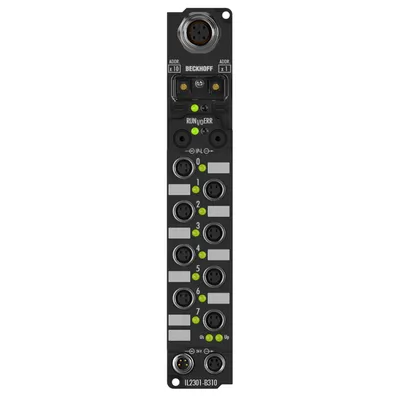 Beckhoff IL2301-B310 – Coupler Box, 4-channel digital input + 4-channel digital output, PROFIBUS, 24 V DC, 3 ms, 0.5 A, M8 Beckhoff IL2301-B310 – Coupler Box, 4-channel digital input + 4-channel digital output, PROFIBUS, 24 V DC, 3 ms, 0.5 A, M8