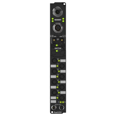 Beckhoff IP2000-B318 – Fieldbus Box, 8-channel digital output, PROFIBUS, 24 V DC, 0.5 A, Ø8, integrated T-connector Beckhoff IP2000-B318 – Fieldbus Box, 8-channel digital output, PROFIBUS, 24 V DC, 0.5 A, Ø8, integrated T-connector