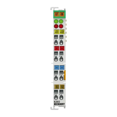 Beckhoff KL3052 – Bus Terminal, 2-channel analog input, current, 4…20 mA, 12 bit, single-ended Beckhoff KL3052 – Bus Terminal, 2-channel analog input, current, 4…20 mA, 12 bit, single-ended