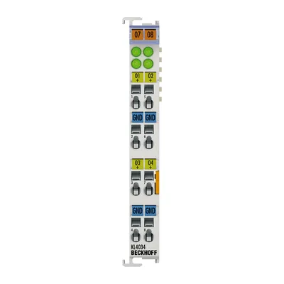 Beckhoff KL4034 – Bus Terminal, 4-channel analog output, voltage, ±10 V, 12 bit, differential Beckhoff KL4034 – Bus Terminal, 4-channel analog output, voltage, ±10 V, 12 bit, differential