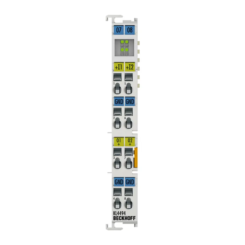 Bus Terminal, 2-channel analog input + 2-channel analog output, voltage, ±10 V, 12 bit, single-ended