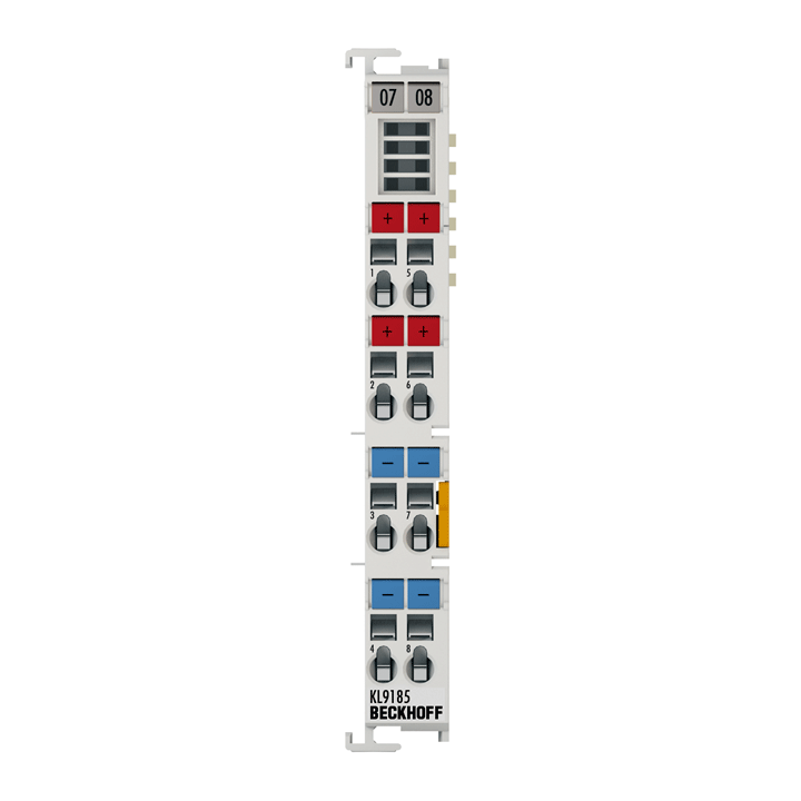 Potential distribution terminal, 4 x 24 V DC, 4 x 0 V DC