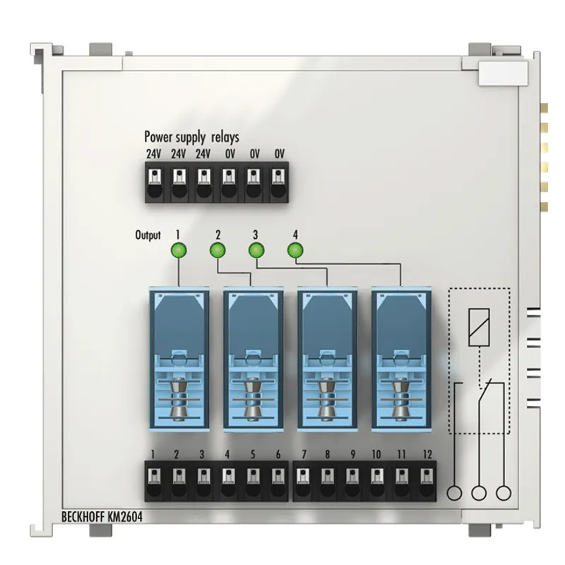 Bus Terminal module, 4-channel relay output, 230 V AC, 16 A
