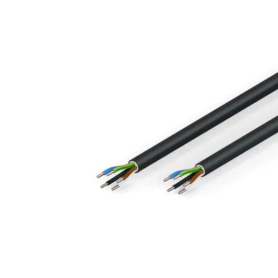 Power cable, PUR, 5 x 1.5 mm², drag-chain suitable, black