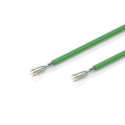 Industrial Ethernet cable, S/FTP, PUR, 4 x 2 x AWG26, fixed installation, Cat.7, green