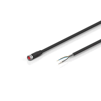 Power cable, PUR, 4 x 0.34 mm², shielded, fixed installation