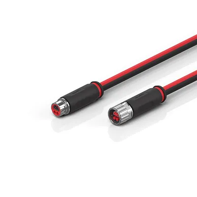 B12, ECP cable, PUR, 2 x 0.75 mm² + (1 x 4 x AWG22), drag-chain suitable, key 1 (24 V DC)