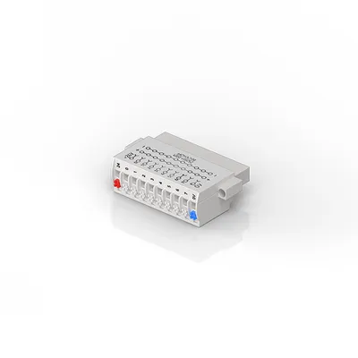 Female header with spring connection as IP20 plug-in connection level for KM or EM modules, EP2316-0003, EPP2316-0003 and IE2403, 1 x 10-pin, without LED