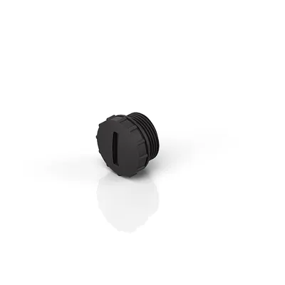 Blanking plug with outher thread for 7/8" socket, plastic, black, IP65/67