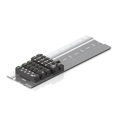 Mounting plate for EtherCAT/EtherCAT P box modules, stainless steel