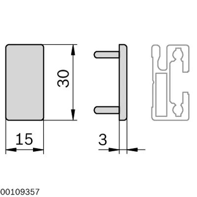 Bosch Rexroth 3842551582 – CAP COVER 15X30, GREY Bosch Rexroth 3842551582 – CAP COVER 15X30, GREY