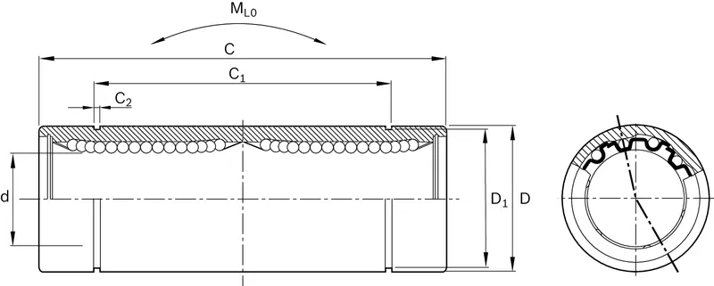 STANDARD LINEAR BUSHING KBMT-30-DD-NR — photo 2 of 3