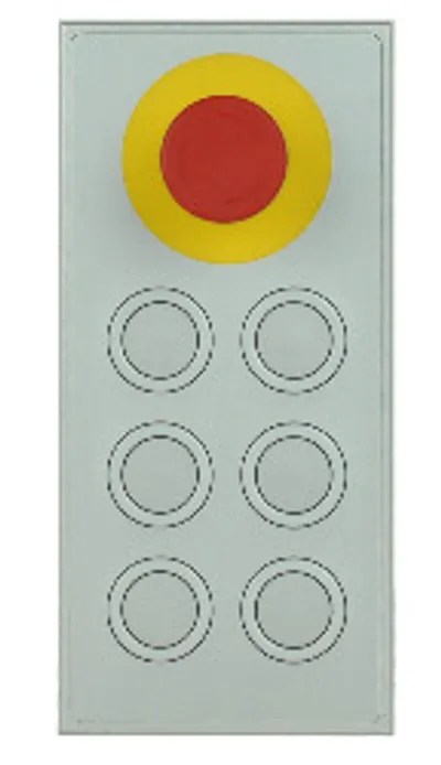 B&R 4XP0000.00-K43 – X2X keyboard; 6 B&R illuminated ring keys (multi-colored); Emergency stop B&R 4XP0000.00-K43 – X2X keyboard; 6 B&R illuminated ring keys (multi-colored); Emergency stop