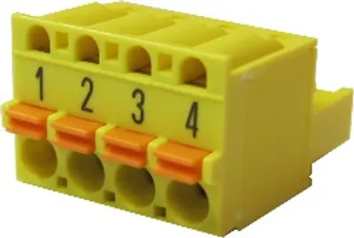 B&R 8TB2104.2210-50 – 4-pin push-in terminal block, yellow, 1-row B&R 8TB2104.2210-50 – 4-pin push-in terminal block, yellow, 1-row