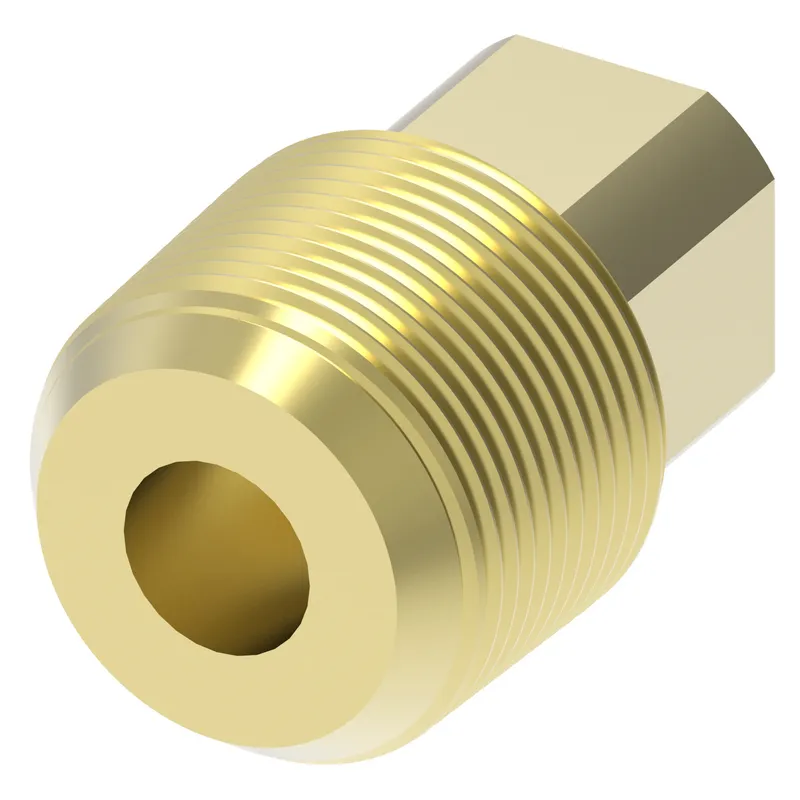 ADAPTER BRASS PIPE PLUG SQ HEADED 1/2 MP — photo 1 of 3