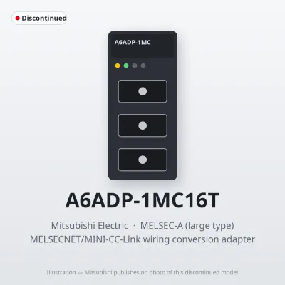 Mitsubishi Electric A6ADP-1MC16T – Mitsubishi MELSECNET/MINI-CC-Link wiring conversion adapter