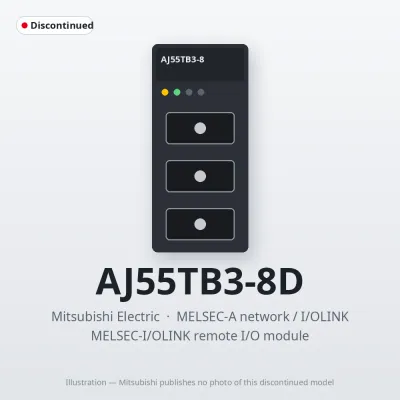 Mitsubishi Electric AJ55TB3-8D – Mitsubishi MELSEC-I/OLINK remote I/O module Mitsubishi Electric AJ55TB3-8D – Mitsubishi MELSEC-I/OLINK remote I/O module