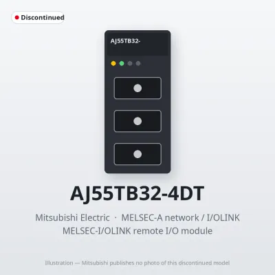 Mitsubishi Electric AJ55TB32-4DT – Mitsubishi MELSEC-I/OLINK remote I/O module Mitsubishi Electric AJ55TB32-4DT – Mitsubishi MELSEC-I/OLINK remote I/O module