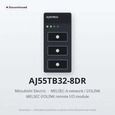 Mitsubishi Electric AJ55TB32-8DR – Mitsubishi MELSEC-I/OLINK remote I/O module Mitsubishi Electric AJ55TB32-8DR – Mitsubishi MELSEC-I/OLINK remote I/O module