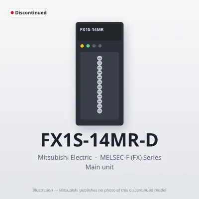 Mitsubishi Electric FX1S-14MR-D – Mitsubishi MELSEC-F (FX) Series Main unit Mitsubishi Electric FX1S-14MR-D – Mitsubishi MELSEC-F (FX) Series Main unit