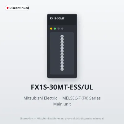 Mitsubishi Electric FX1S-30MT-ESS/UL – Mitsubishi MELSEC-F (FX) Series Main unit Mitsubishi Electric FX1S-30MT-ESS/UL – Mitsubishi MELSEC-F (FX) Series Main unit