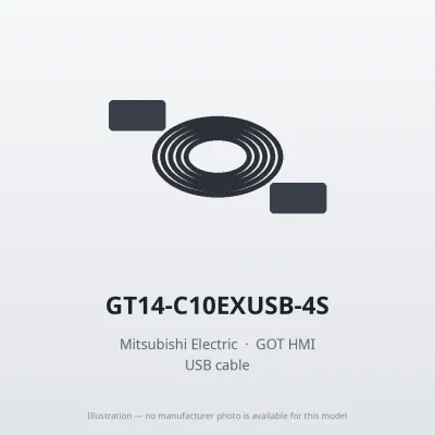 Mitsubishi Electric GT14-C10EXUSB-4S – Mitsubishi GOT HMI USB cable Mitsubishi Electric GT14-C10EXUSB-4S – Mitsubishi GOT HMI USB cable