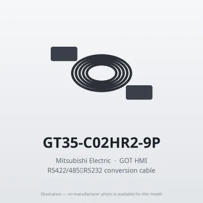 Mitsubishi Electric GT35-C02HR2-9P – Mitsubishi GOT HMI RS422/485⇔RS232 conversion cable Mitsubishi Electric GT35-C02HR2-9P – Mitsubishi GOT HMI RS422/485⇔RS232 conversion cable