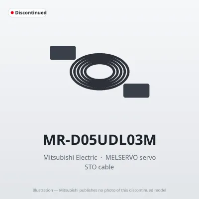 Mitsubishi Electric MR-D05UDL03M – Mitsubishi MELSERVO servo STO cable Mitsubishi Electric MR-D05UDL03M – Mitsubishi MELSERVO servo STO cable