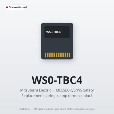 Mitsubishi Electric WS0-TBC4 – Mitsubishi MELSEC-QS/WS Safety Option Mitsubishi Electric WS0-TBC4 – Mitsubishi MELSEC-QS/WS Safety Option