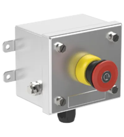 Pepperl Fuchs LRS1.B.JRMX.B.1 – Control Unit Ex e, Stainless Steel, Emergency Stop Button Pepperl Fuchs LRS1.B.JRMX.B.1 – Control Unit Ex e, Stainless Steel, Emergency Stop Button