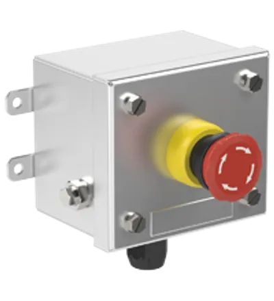 Pepperl Fuchs LRS1.B.E4MX.B.1 – Control Unit Ex e, Stainless Steel, Emergency Stop Button Pepperl Fuchs LRS1.B.E4MX.B.1 – Control Unit Ex e, Stainless Steel, Emergency Stop Button