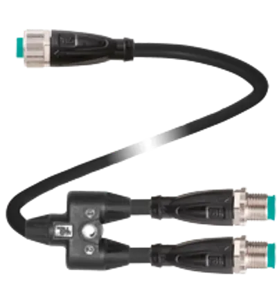 Pepperl Fuchs V1S-G-0,15-PUR-U-T-0,15-V1-G-Y – Y connection cable