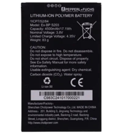 Pepperl Fuchs Ex-BP S203 – Battery pack Pepperl Fuchs Ex-BP S203 – Battery pack