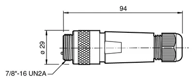 Pepperl Fuchs V94-G-SE – Male connector, field-attachable Pepperl Fuchs V94-G-SE – Male connector, field-attachable