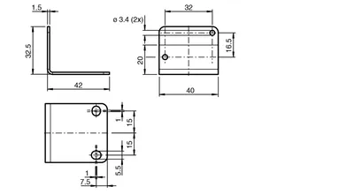 Pepperl Fuchs MH-F64-02 – Mounting plate Pepperl Fuchs MH-F64-02 – Mounting plate