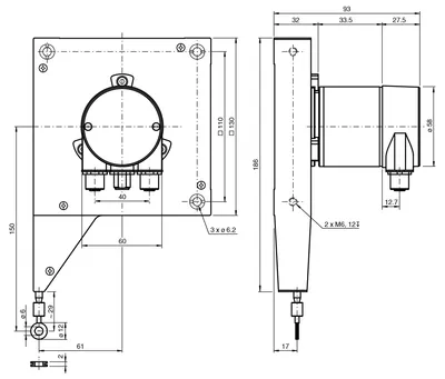 Pepperl Fuchs ECA10TL-05BNP-B25AZ:OE – Cable pull rotary encoder