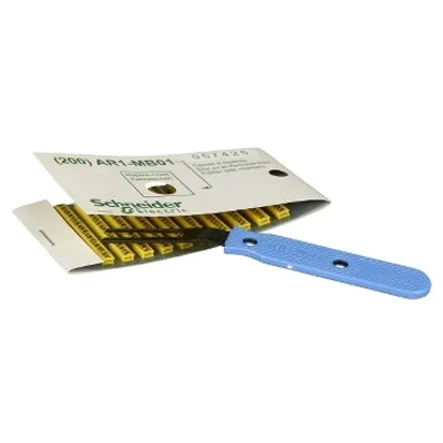 Schneider Electric AR1MA01 – Marker, Linergy TR cable ends, yellow, clipin type, character 0 to 9, Numeric, set of 200
