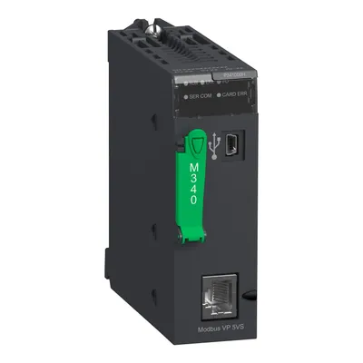 Schneider Electric BMXP341000H – Processor module M340 - max 512 discrete + 128 analog I/O - Modbus