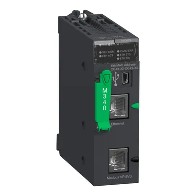 Schneider Electric BMXP342020H – Processor module M340 - max 1024 discrete + 256 analog I/O - Modbus - Ethernet