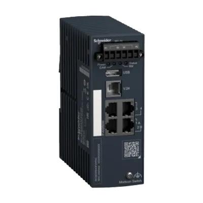 Schneider Electric MCSESR043F23F0C – Redundancy Switch, Modicon Networking, 4 ports for copper, coated