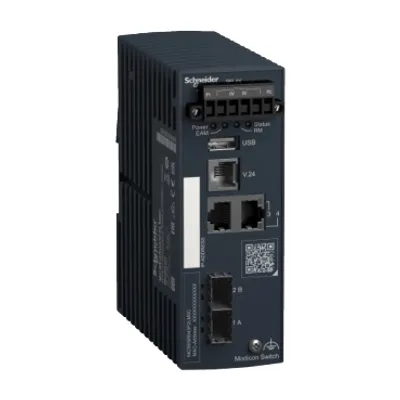 Schneider Electric MCSESR043F2LM0C – Redundancy Switch, Modicon Networking, 2 ports for copper, 2 SFP ports, coated